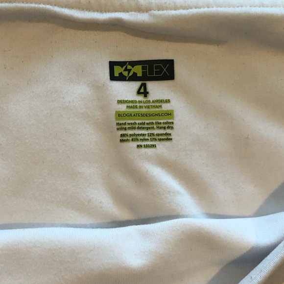 SOLD Popflex Active Pointe Leggings White size 4 - Picture 5 of 6